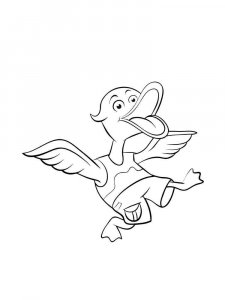 Duck coloring page - picture 21