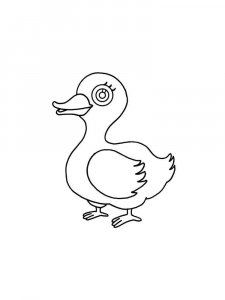 Duck coloring page - picture 22