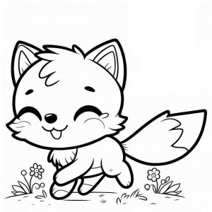 Fox coloring page - picture 10