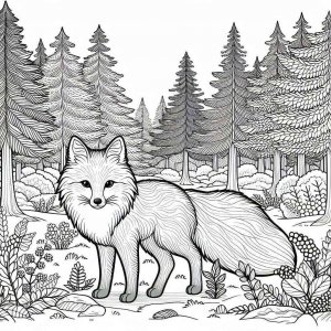 Fox coloring page - picture 13