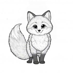 Fox coloring page - picture 16