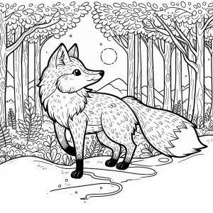 Fox coloring page - picture 2
