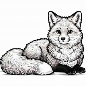 Fox coloring page - picture 6
