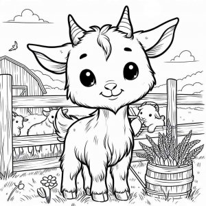 Goat coloring page - picture 14