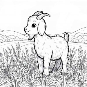 Goat coloring page - picture 19