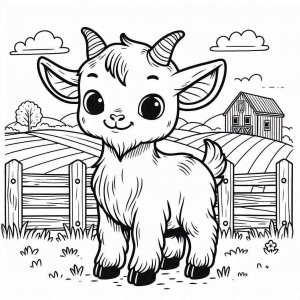 Goat coloring page - picture 2