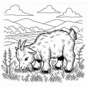Goat coloring page - picture 3