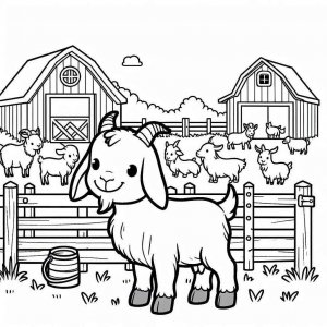 Goat coloring page - picture 5