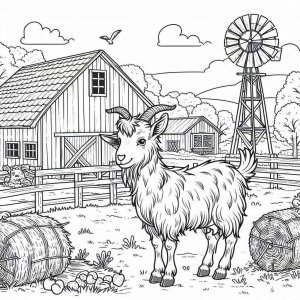 Goat coloring page - picture 7