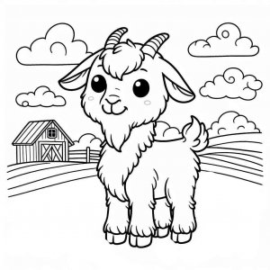Goat coloring page - picture 8