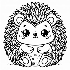 Hedgehog coloring page - picture 1