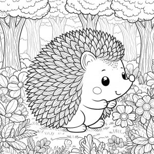 Hedgehog coloring page - picture 11