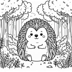 Hedgehog coloring page - picture 12
