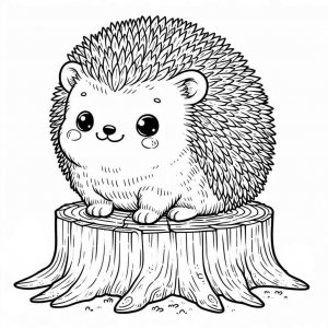Hedgehog coloring page - picture 13