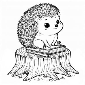 Hedgehog coloring page - picture 14