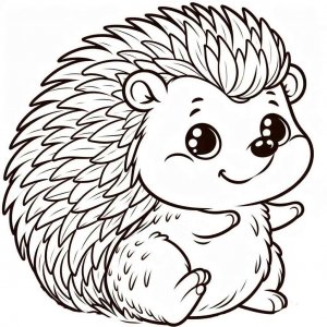 Hedgehog coloring page - picture 15