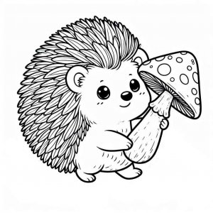 Hedgehog coloring page - picture 16