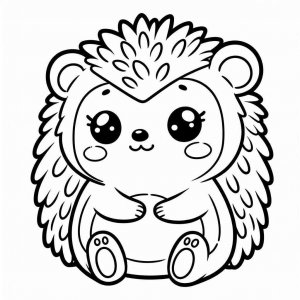 Hedgehog coloring page - picture 17