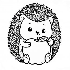 Hedgehog coloring page - picture 18