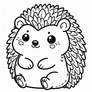 Hedgehog coloring page - picture 22
