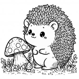 Hedgehog coloring page - picture 23