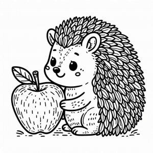 Hedgehog coloring page - picture 3