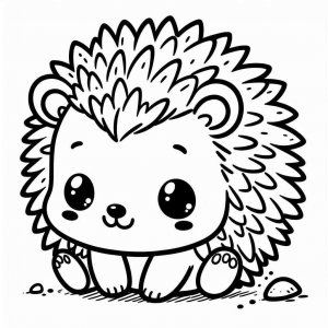 Hedgehog coloring page - picture 5