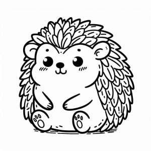 Hedgehog coloring page - picture 6