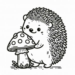 Hedgehog coloring page - picture 7