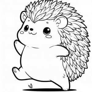 Hedgehog coloring page - picture 8