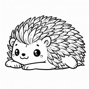 Hedgehog coloring page - picture 9