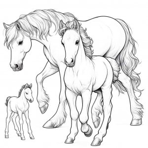Horse coloring page - picture 1