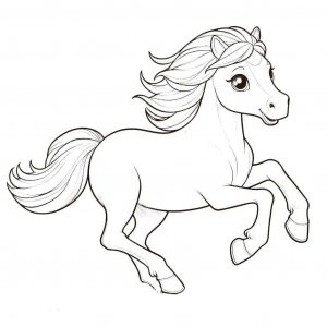 Horse coloring page - picture 10