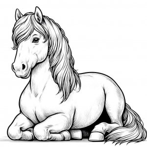 Horse coloring page - picture 12