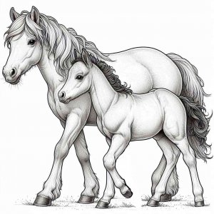 Horse coloring page - picture 13