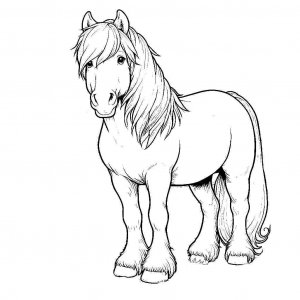 Horse coloring page - picture 14