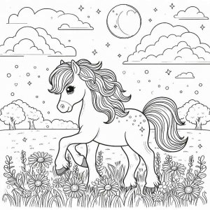 Horse coloring page - picture 15