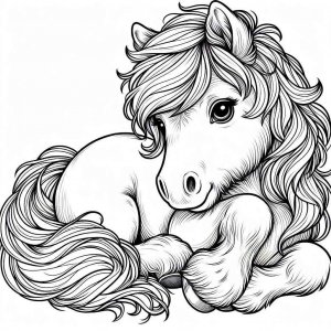 Horse coloring page - picture 16