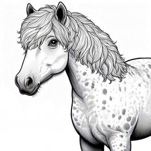 Horse coloring page - picture 17
