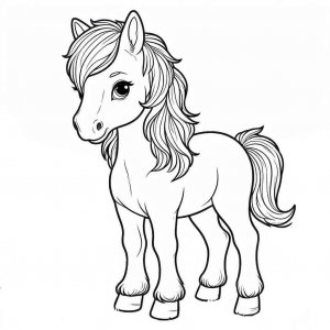 Horse coloring page - picture 18
