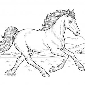 Horse coloring page - picture 19
