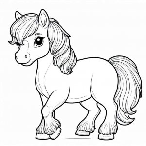 Horse coloring page - picture 2