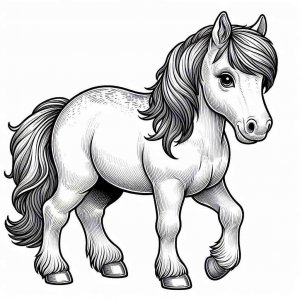 Horse coloring page - picture 20