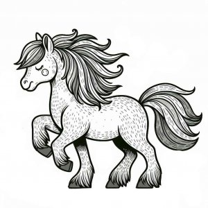 Horse coloring page - picture 21