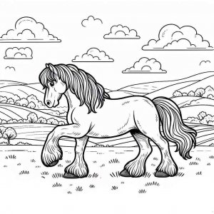 Horse coloring page - picture 22