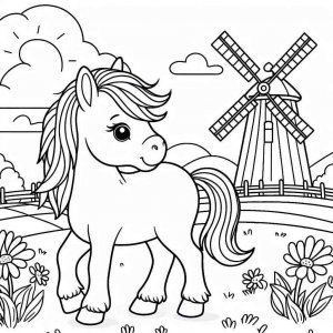Horse coloring page - picture 24