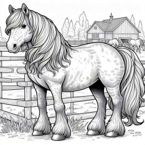 Horse coloring page - picture 25