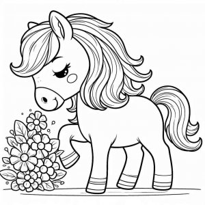 Horse coloring page - picture 26