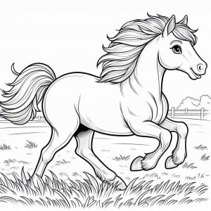 Horse coloring page - picture 28