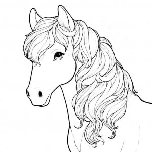 Horse coloring page - picture 29